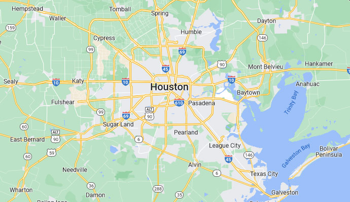 Fire Sprinkler Texas Service Area Map